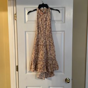 Beige Floral Dress